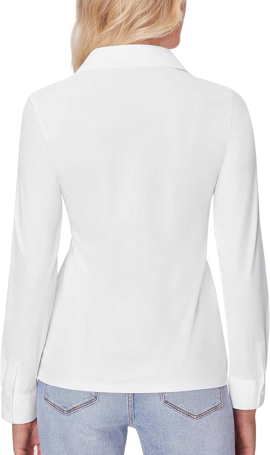 Thumbnail 1 de siliteelon Button Down Shirt slim fit long sleeve blouse
