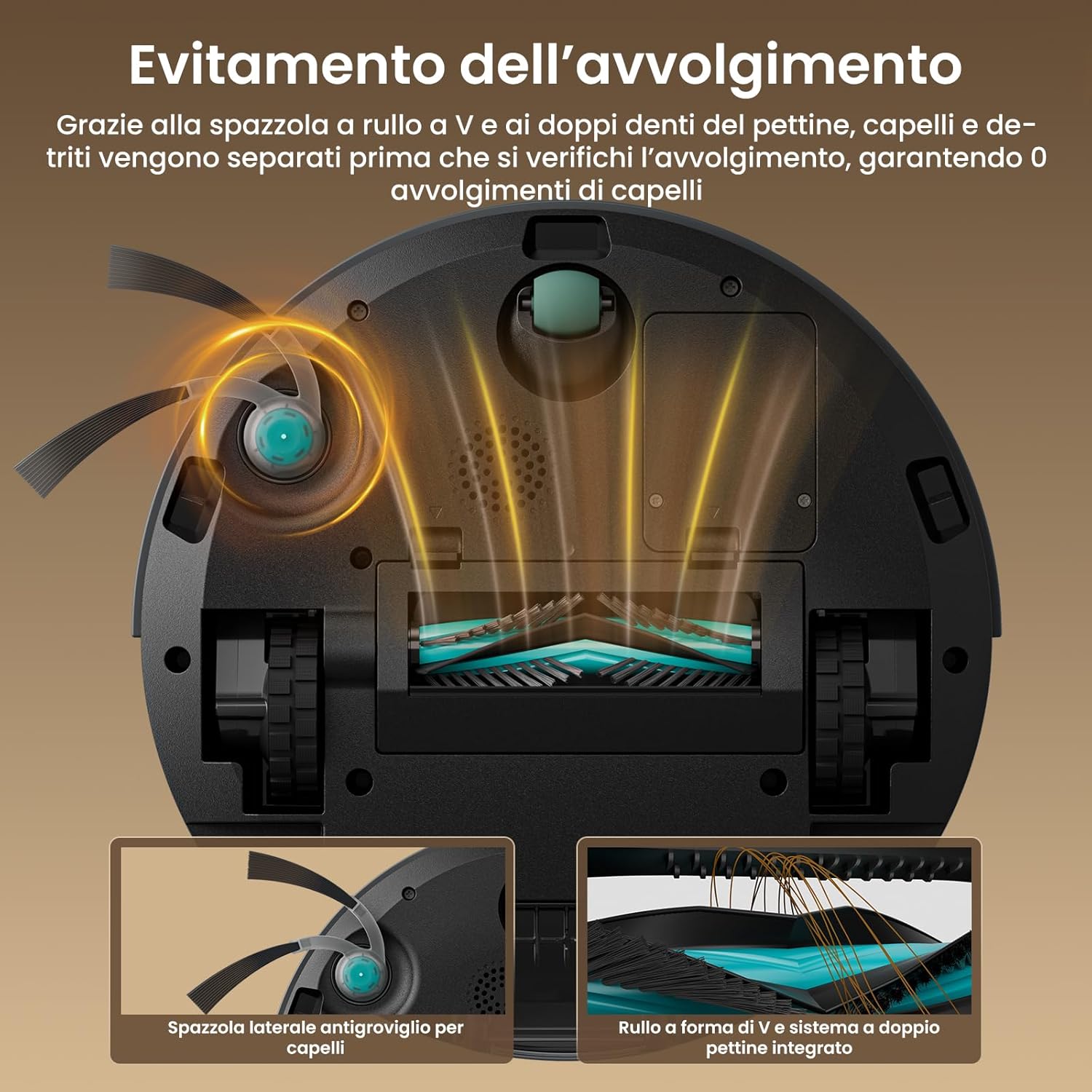 Detalle 2 de Lefant M210 PLUS: robot aspirapolvere ultrapiatto con mappatura laser e stazione di raccolta automatica