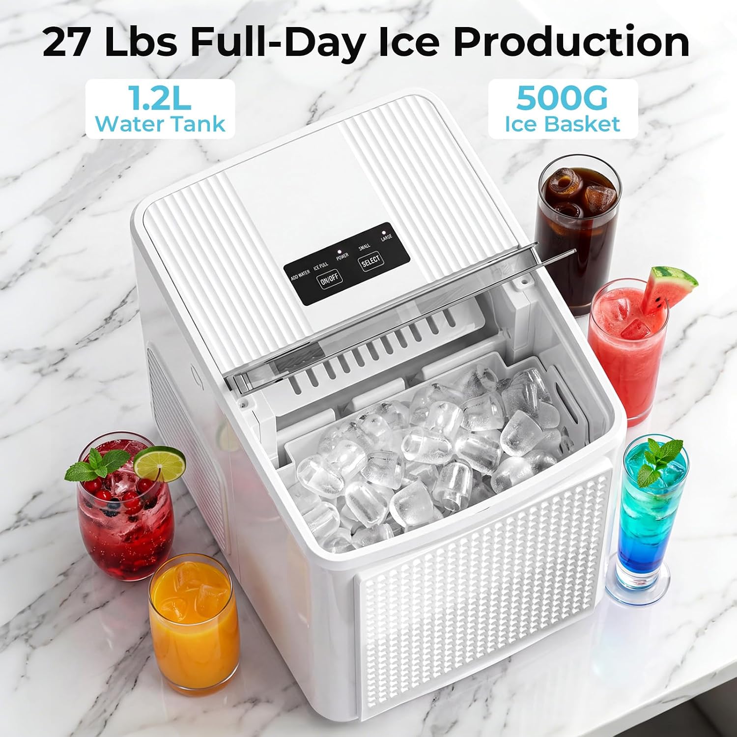 Thumbnail 2 de Antarctic Star Bullet Ice Maker Countertop, 2 Ice Sizes, Self-Cleaning