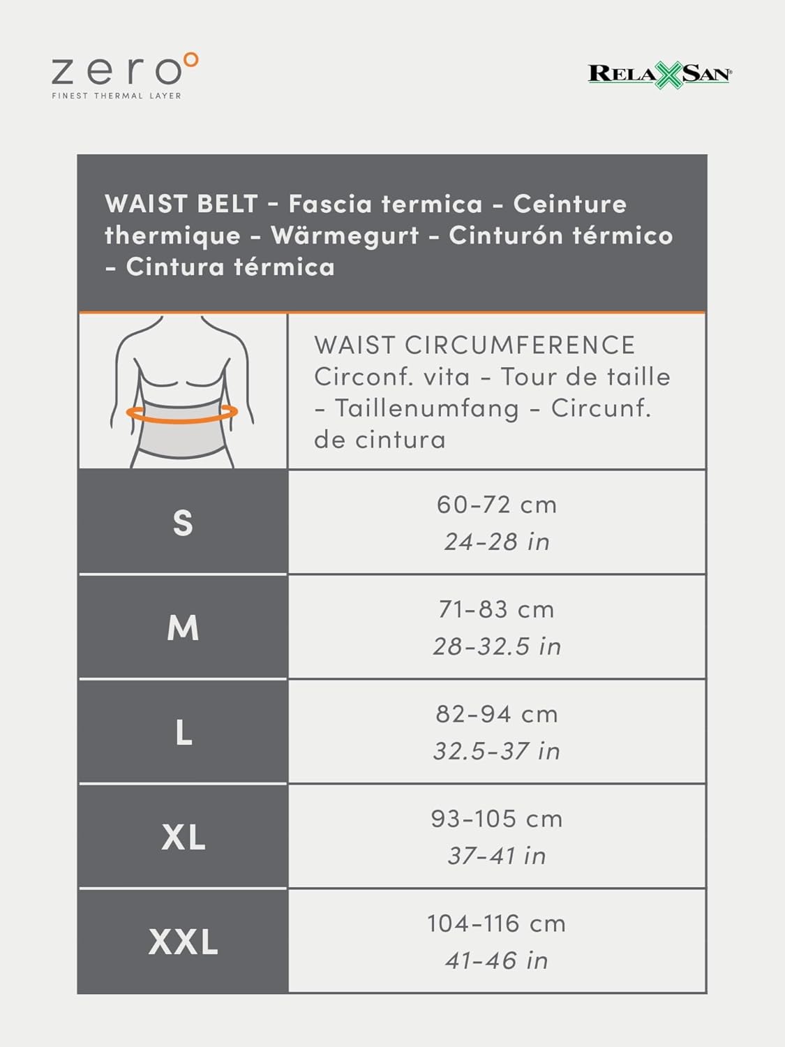 Thumbnail 1 de Relaxsan Zero 3500 ceinture lombaire thermique en laine mérinos et Dryarn (Noir, taille S)