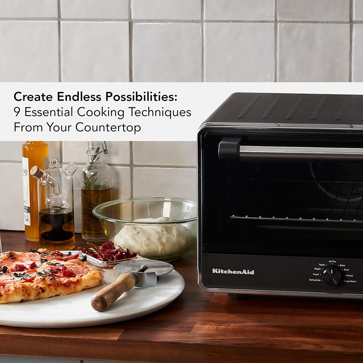Detalle 2 de KitchenAid KCO124BM Digital Countertop Oven with Air Fry, 9 Modes