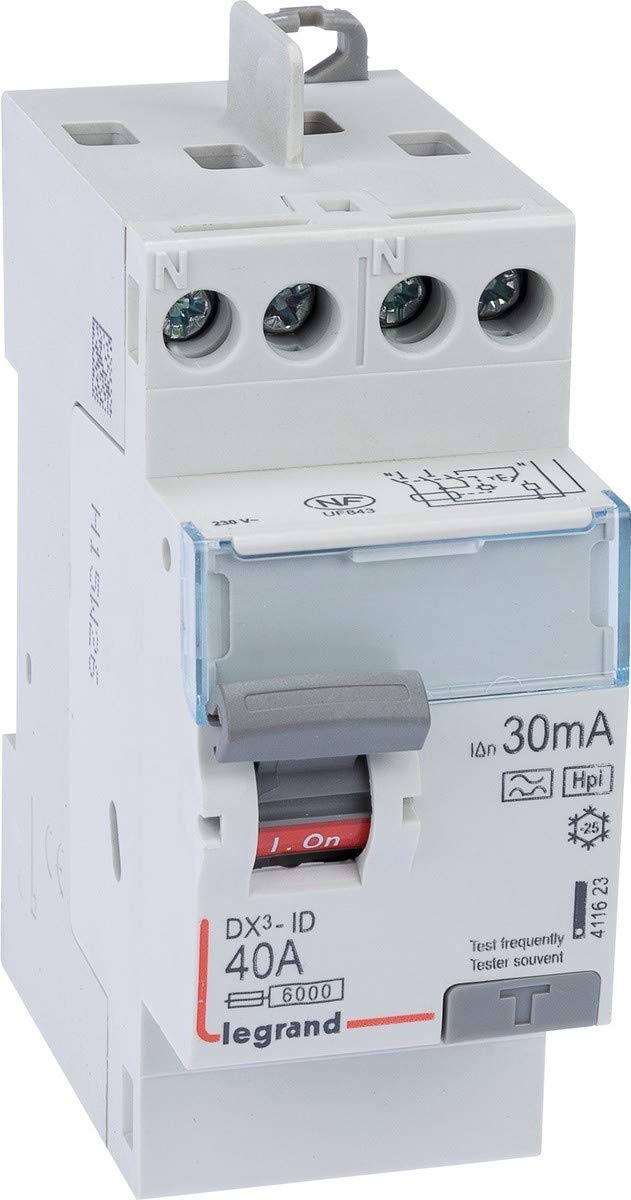 Thumbnail 3 de Legrand interrupteur différentiel bipolaire type AC 30 mA à arrivée et départ hauts, bornes à vis 40 A