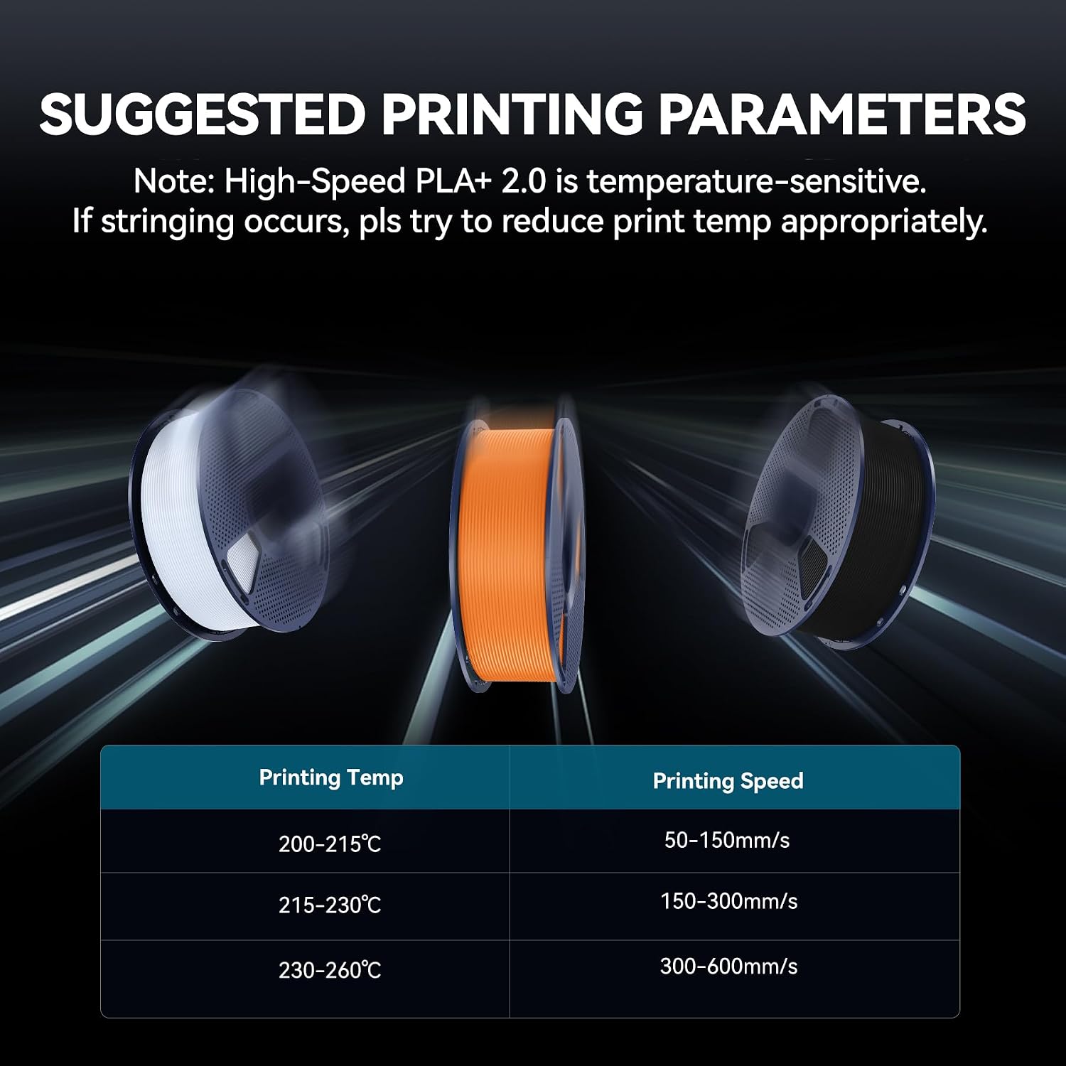 Thumbnail 5 de SUNLU High Speed PLA+ 2.0 Filament Weiß – 4 kg, ±0,02 mm, 600 mm/s Druckqualität