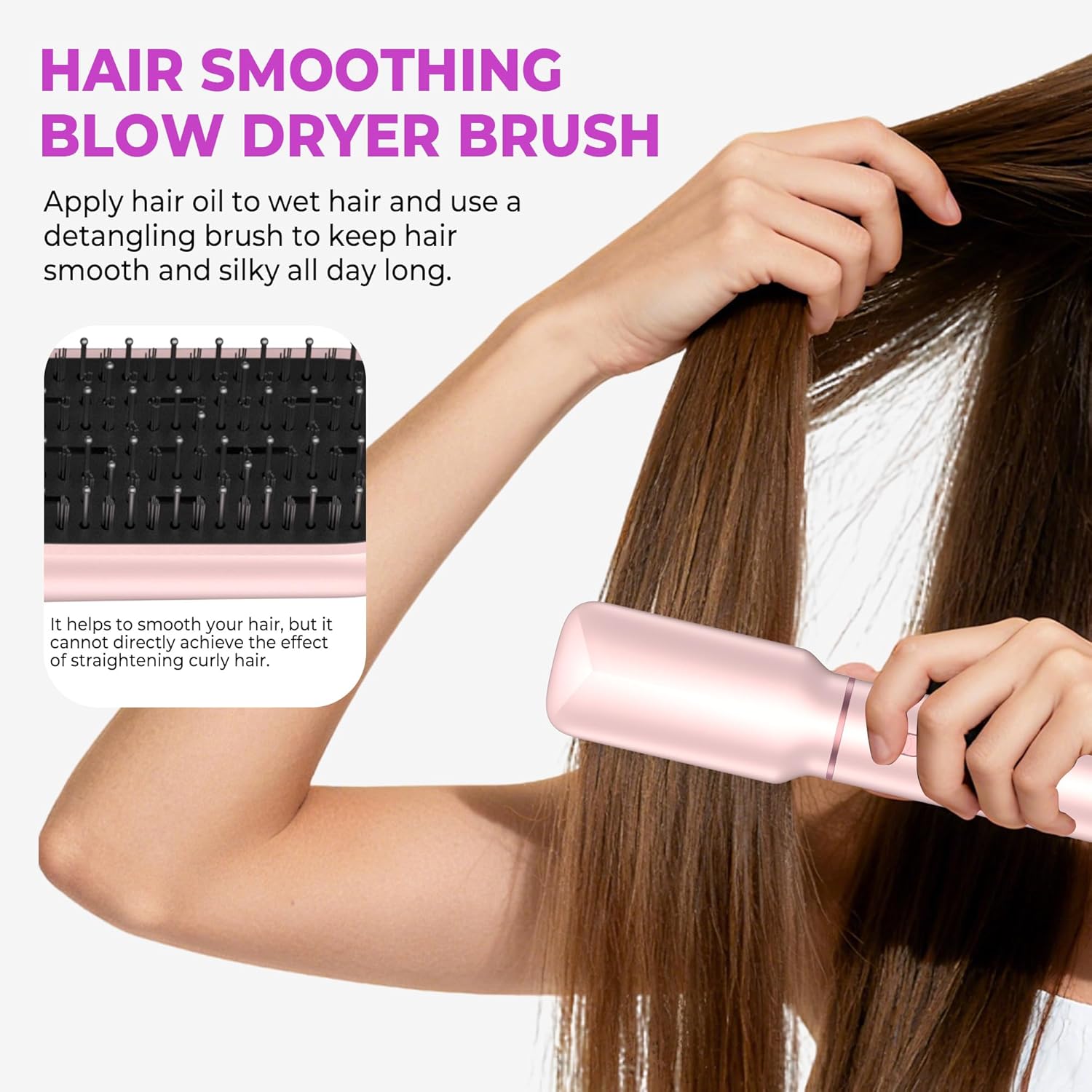 Thumbnail 4 de UMIGA Hairstyler 5 in 1 – Airstyler Haarstyler mit Lockenstäben, Glättbürste und mehr, Rosa