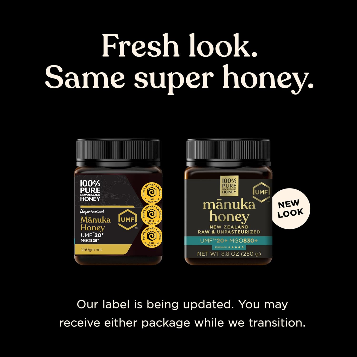 Detalle de 100% Pure New Zealand Honey Raw Manuka Honey UMF 20+, MGO 830+, 8.8 oz