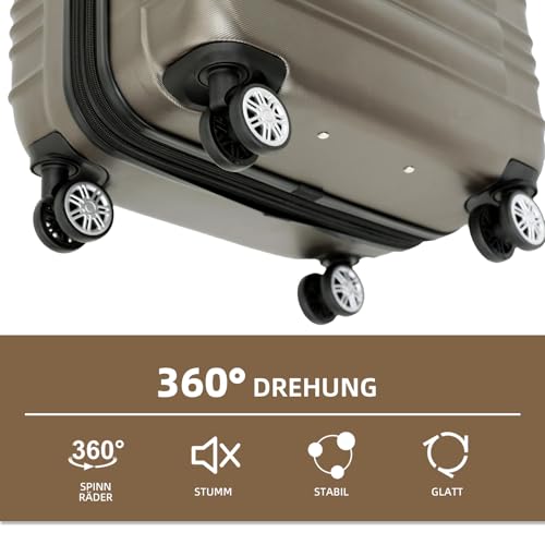 Thumbnail 6 de BEIBYE Reisekoffer 2088 Hartschale – Größe L, 65×43×26 cm, 3,5 kg, 75 L, Coffee