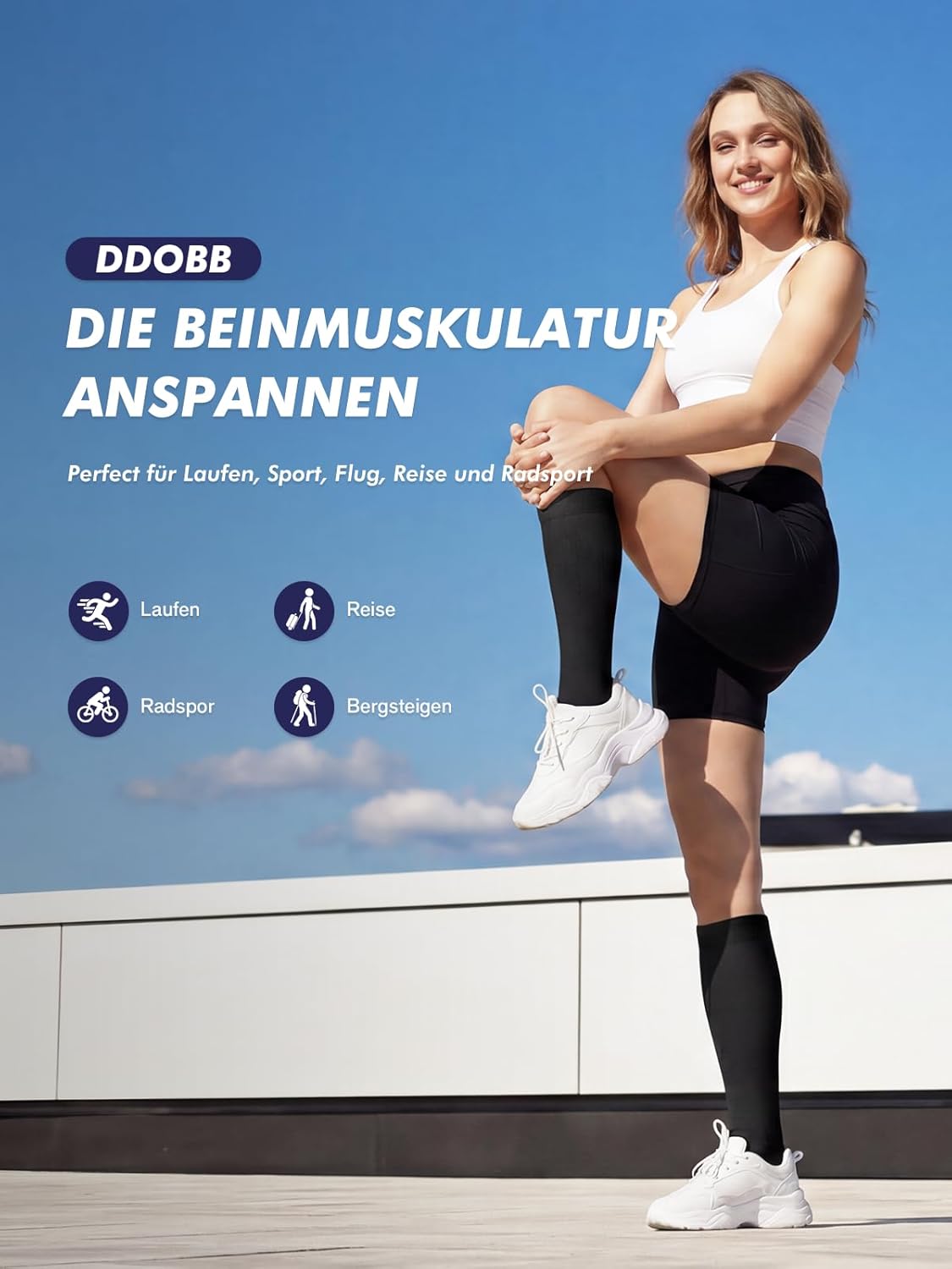 Thumbnail 1 de DDOBB Kompressionsstrümpfe für Damen & Herren – Stützstrümpfe mit 360°-Kompression (4 Paar)
