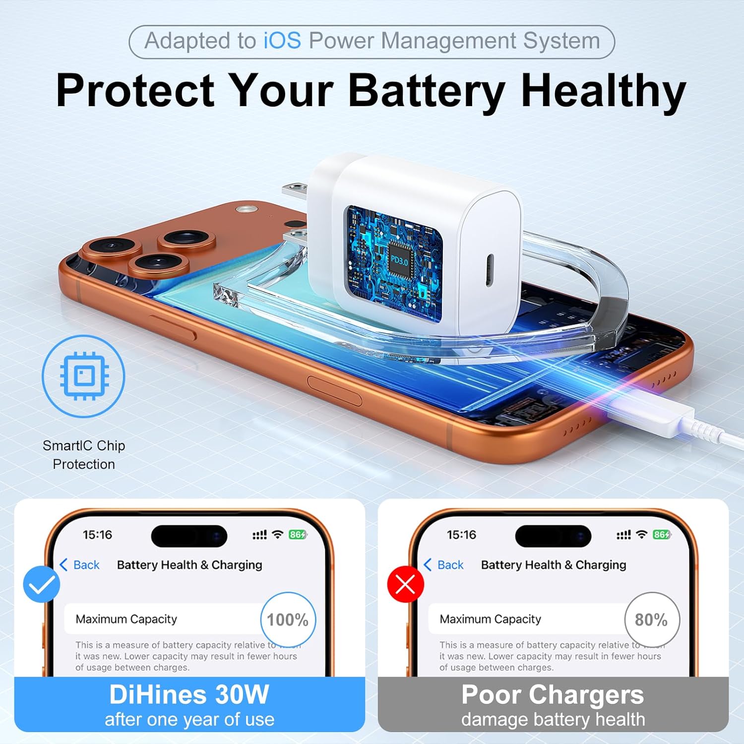 Thumbnail 3 de iPhone 17 30W Fast USB‑C Charger with 10ft Cable