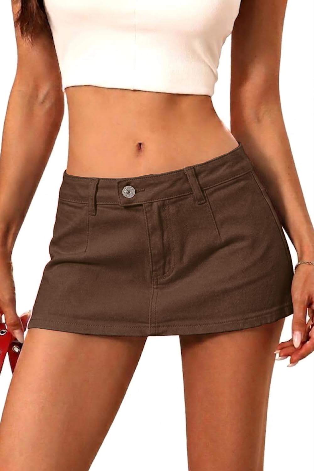 Thumbnail 6 de ELLEVEN Low Rise Denim Mini Skirt Y2k Skort