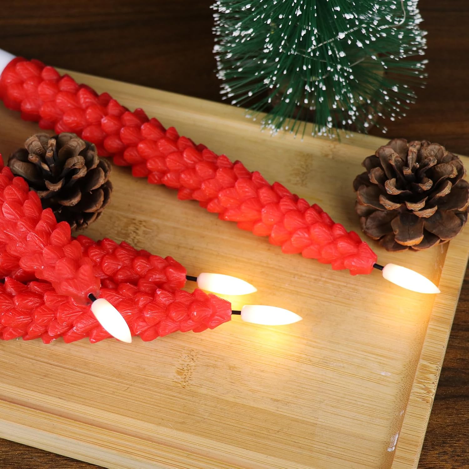 Detalle 2 de DRomance Flameless Taper Candles, Real Wax