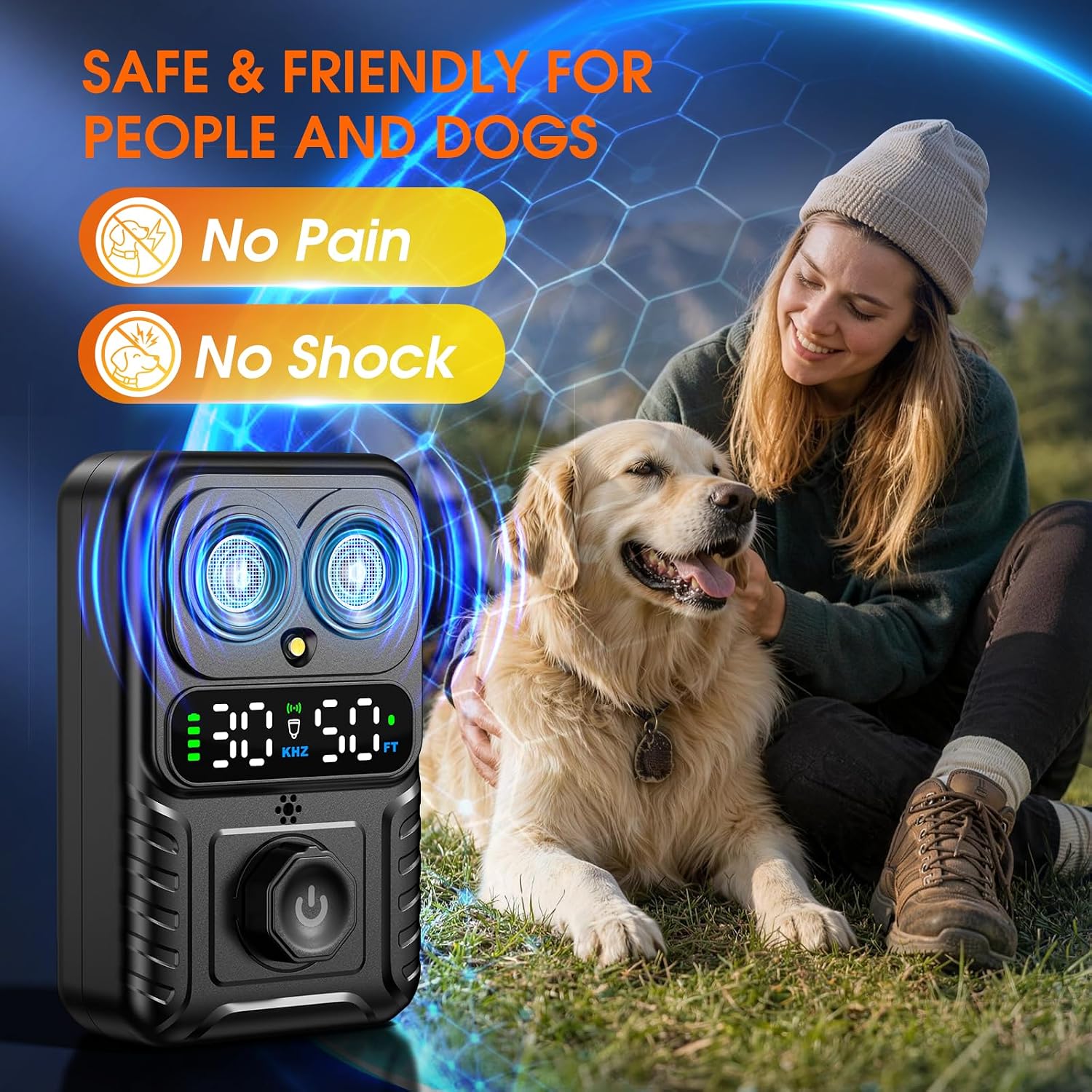 Detalle 1 de CdFXor Dog Bark Deterrent with 1200mAh Battery