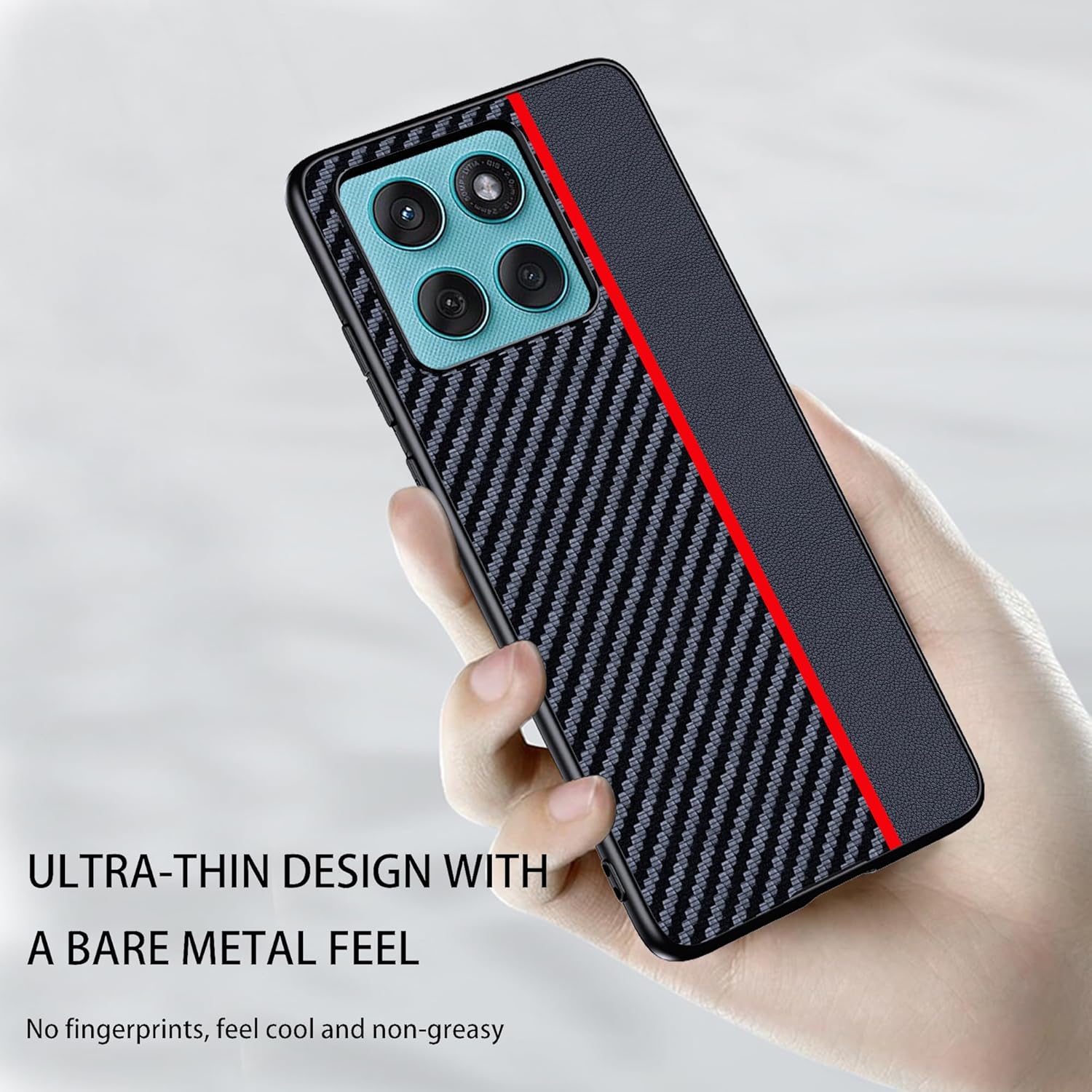 Thumbnail 5 de FDHYFGDY Hülle für Motorola Edge 60 / Edge 60 Fusion – Carbonfaser-Case, wasserdicht & stoßfest