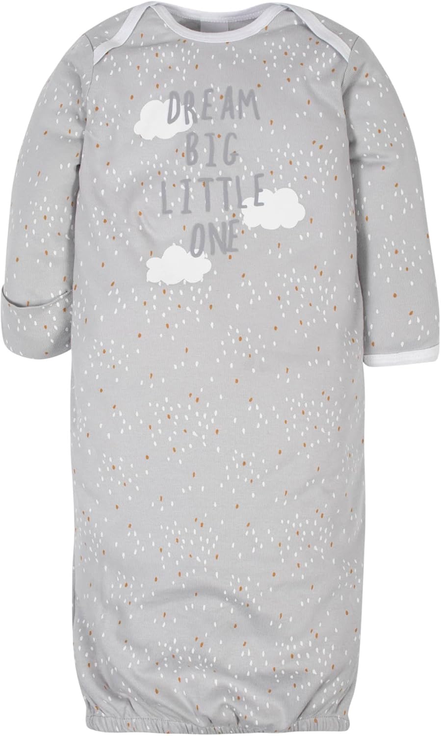 Detalle 2 de Gerber 4PK Gowns: 4 tutine in cotone con pratiche aperture per neonati