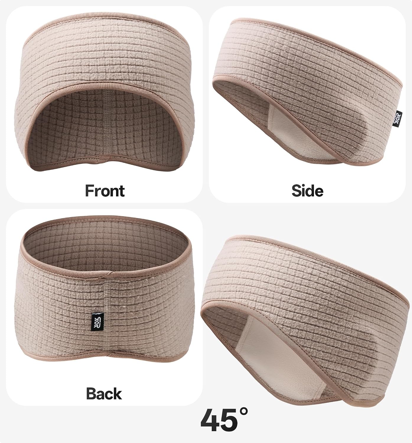 Thumbnail 6 de SUNMECI Grid Fleece Ear Warmer Headband, Lightweight Stretch Fit