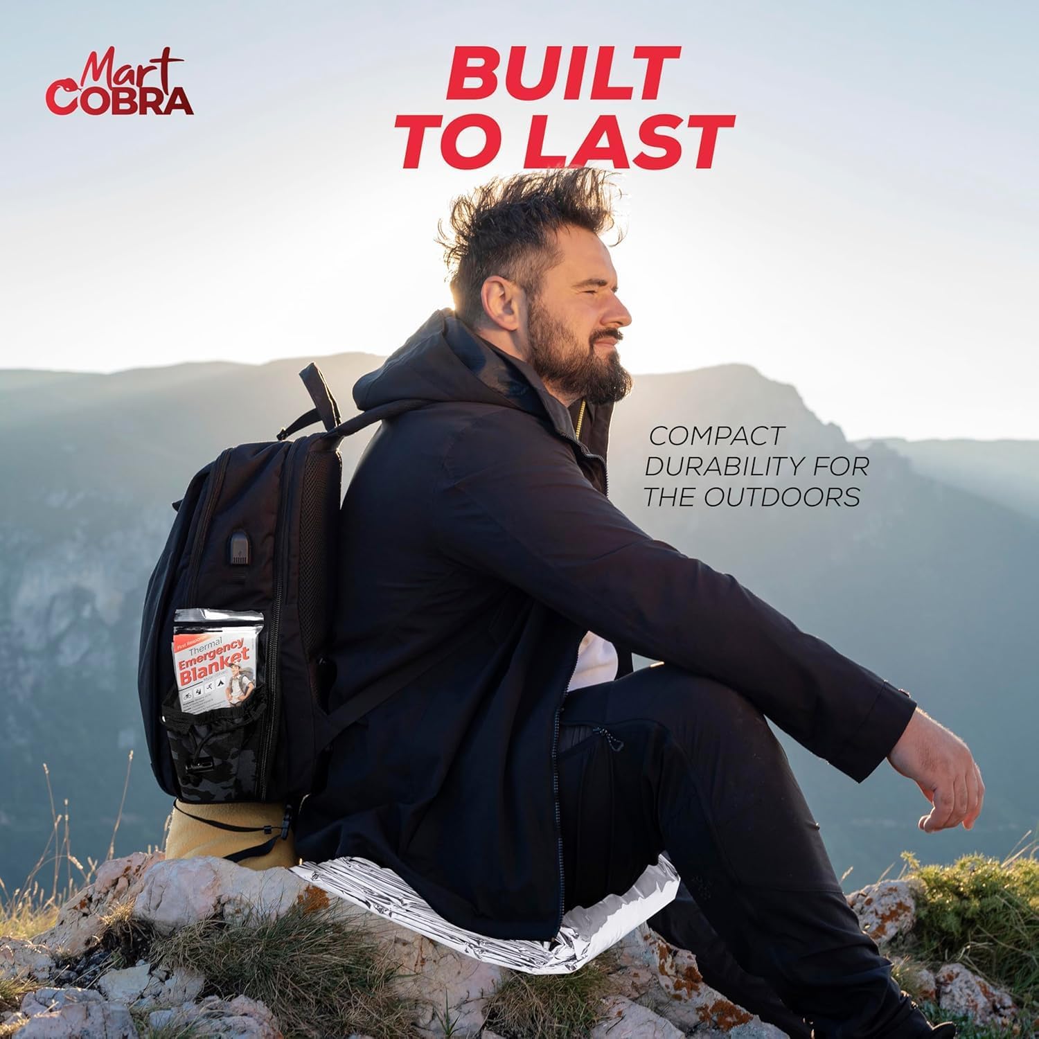 Thumbnail 5 de Mart Cobra Emergency Blanket 4-Pack 🏕