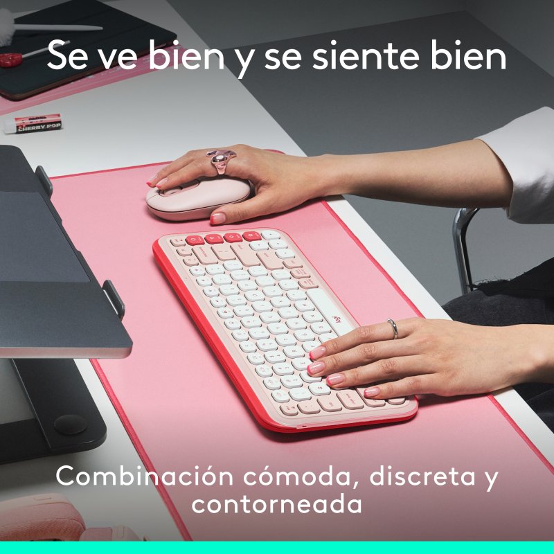 Thumbnail 1 de Logitech Pop Icon Combo Pack teclado y ratón inalámbrico rosa 💻