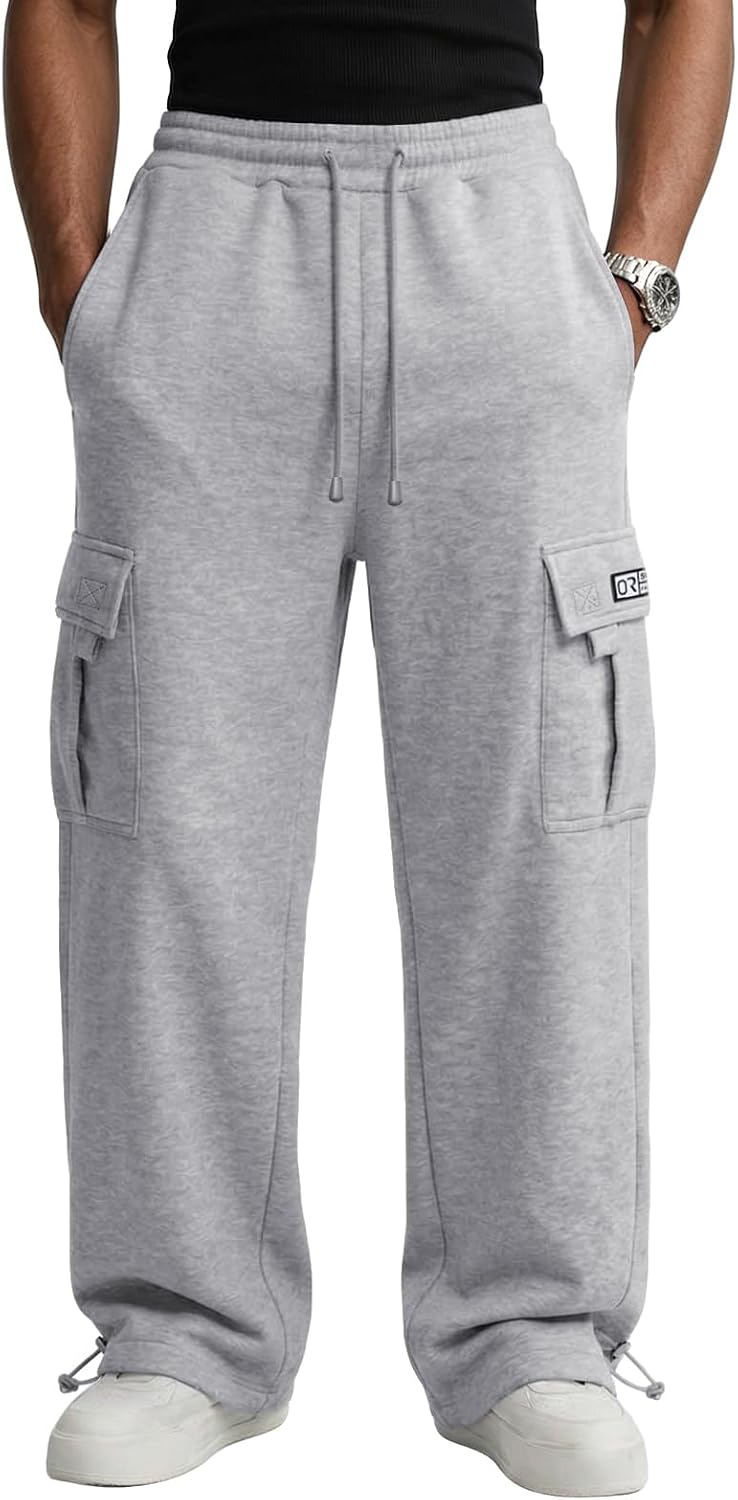 Detalle de Men’s Cargo Sweatpants, Polyester-Cotton Blend