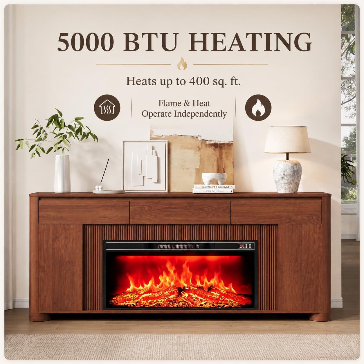 Thumbnail 5 de Fireplace TV Stand with 42-Inch Insert