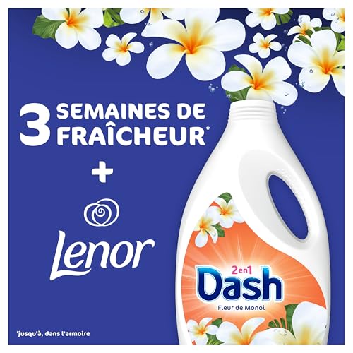 Detalle 2 de Dash 2en1 Lessive Liquide Fleur de Monoi x44 – fraîcheur durable et parfum exotique