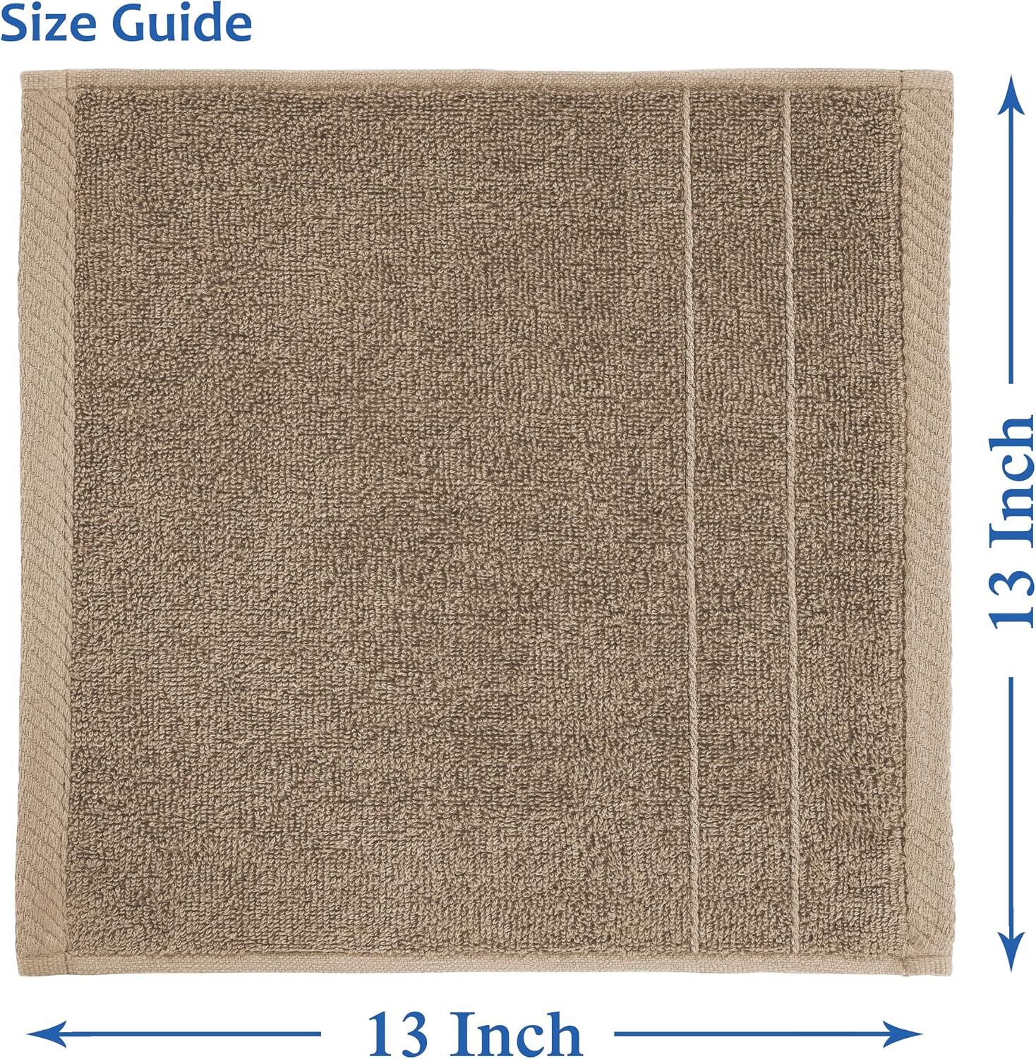 Detalle de Casa Platino Washcloths Set 13x13 12-Pack