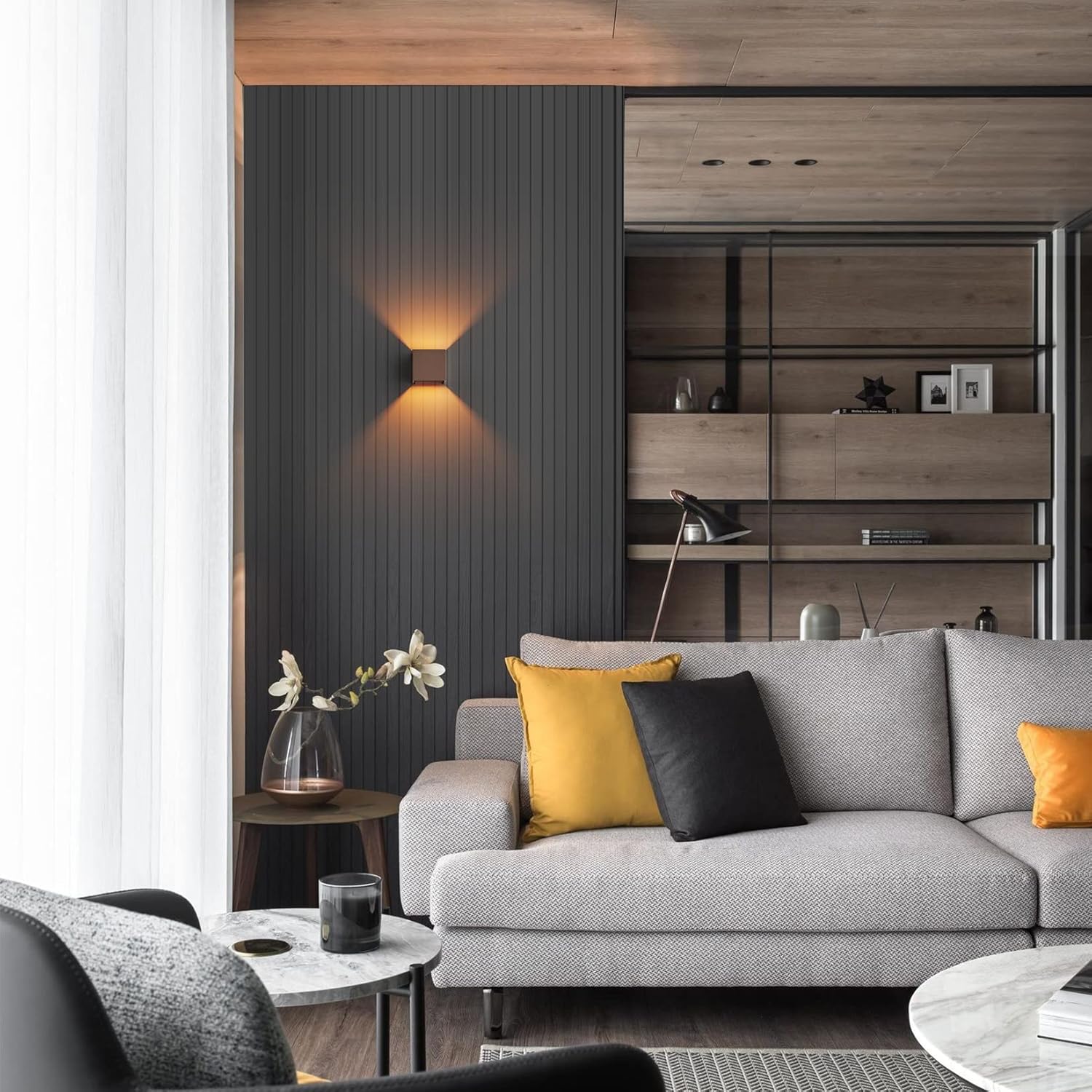 Thumbnail 6 de Klighten 2er-Set Außen-Wandleuchten mit einstellbarem Abstrahlwinkel und austauschbarer G9 LED (Warmweiß 3000K) – Aluminium, Bronze