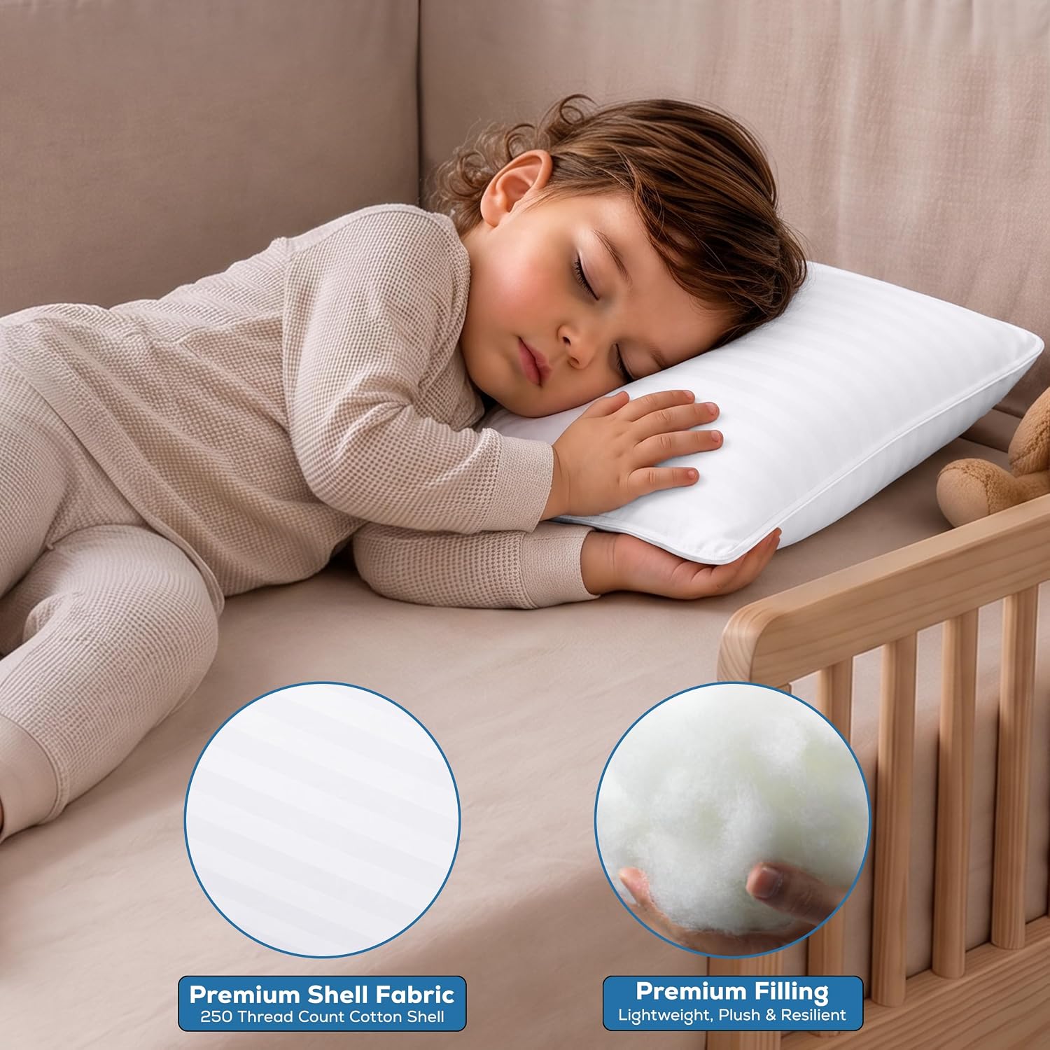 Thumbnail 6 de Utopia Bedding Toddler Pillow 2 Pack, 13 x 18 Inch Cotton-Blend Shell
