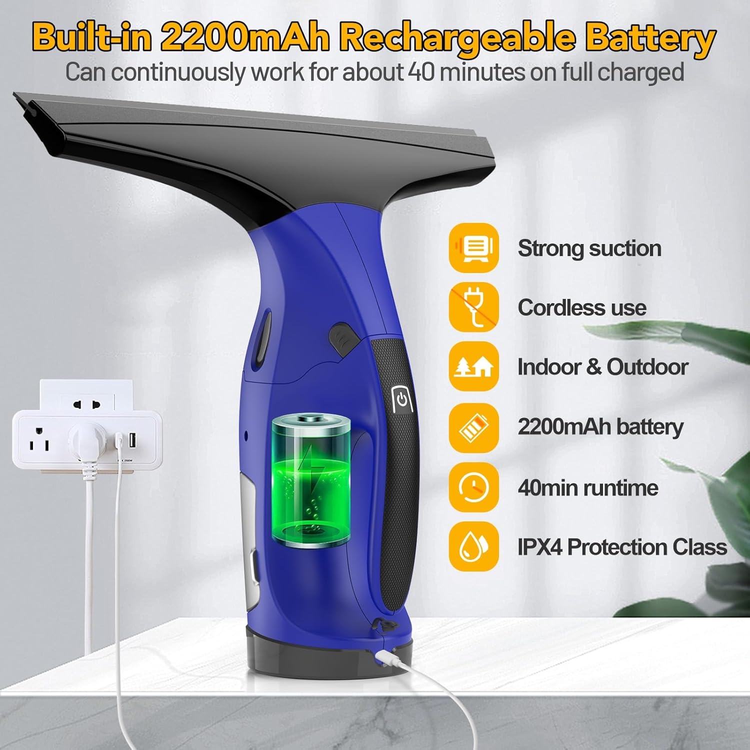 Thumbnail 2 de Eave Window Vac Kit: Upgraded Cordless Window Vacuum with 17cm & 28cm Nozzles