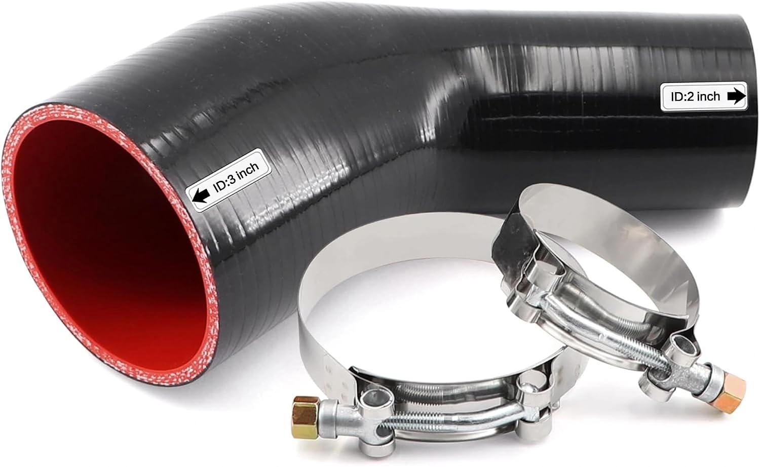 Detalle de TuoLauthon Silicone Reducer Hose 45-degree