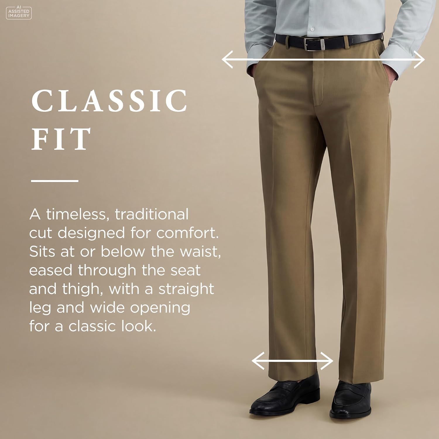 Thumbnail 4 de Haggar Premium No Iron Khaki Classic Fit Pants