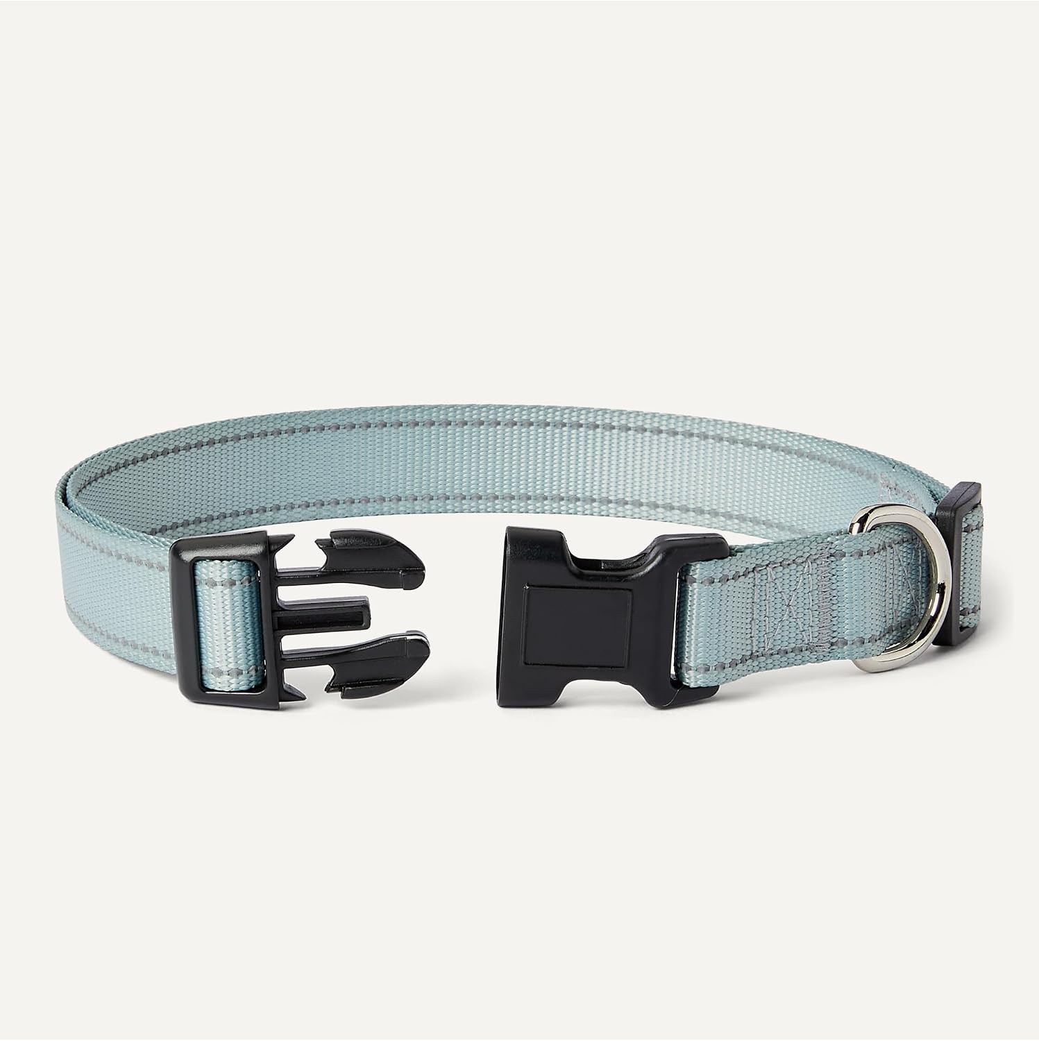 Detalle de Amazon Basics Collare Riflettente e Regolabile per Cani – Taglia XL, Blu con Anello in Metallo e Fibbia a sgancio rapido