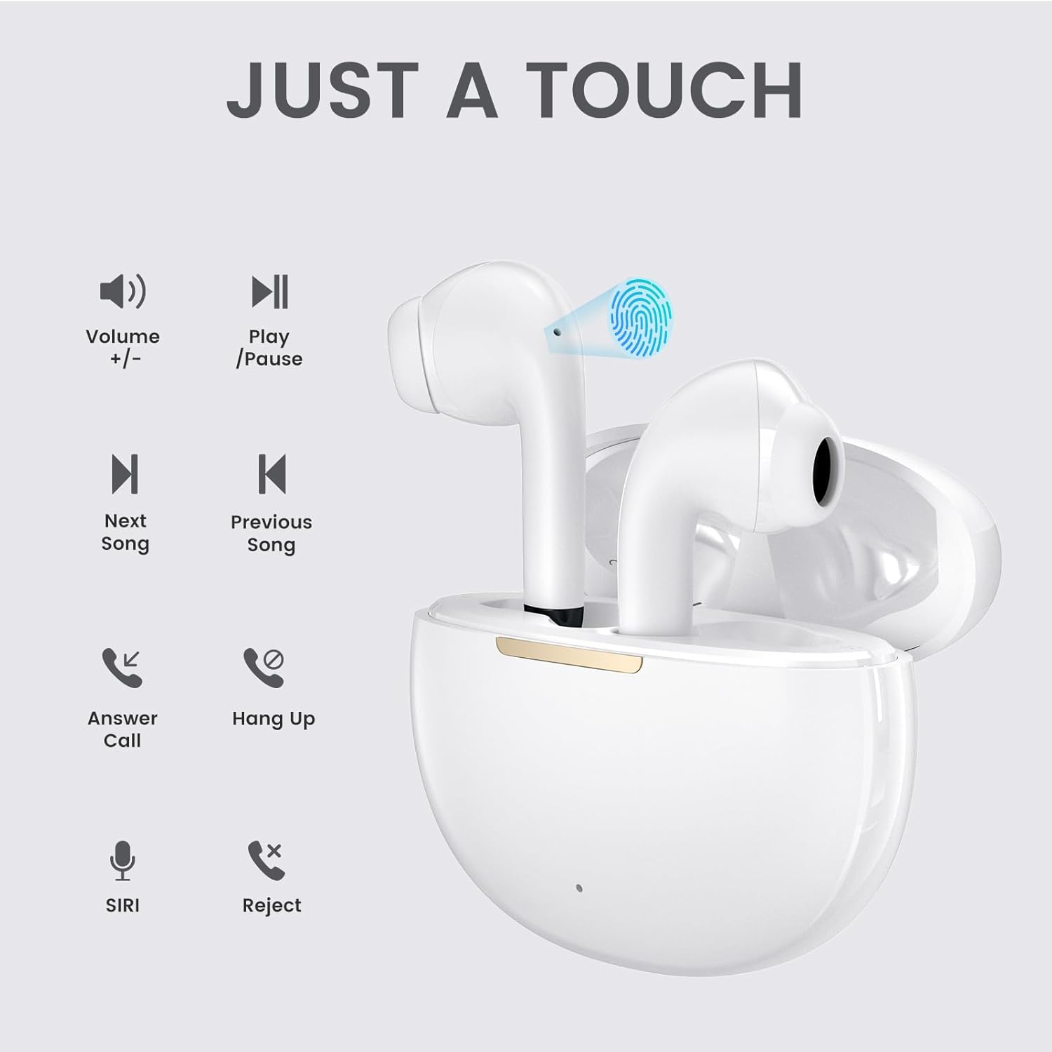Thumbnail 3 de yobola True Bluetooth 5.4 In-Ear Kopfhörer mit IPX7 für Samsung Galaxy, iPhone & Xiaomi – kabellos