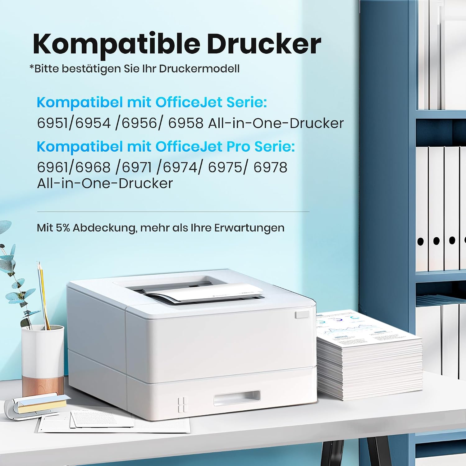 Detalle de Glliter 903XL Multipack kompatibel mit HP 903 XL (4er-Set: Schwarz, Cyan, Magenta, Gelb)