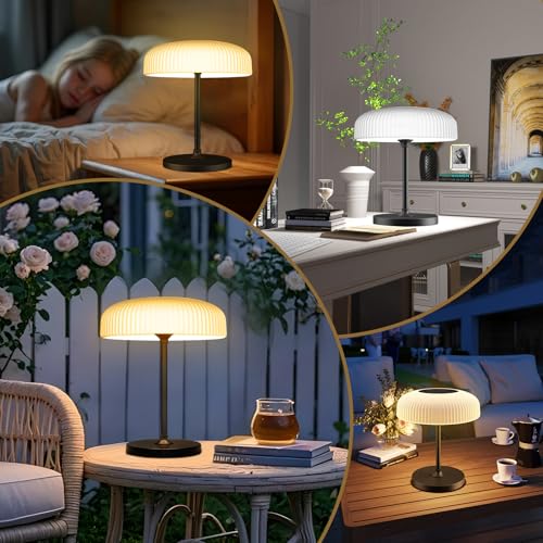 Thumbnail 7 de AGOTD lámpara de mesa solar inalámbrica para exteriores e interiores (4000 mAh, doble color y USB-C)