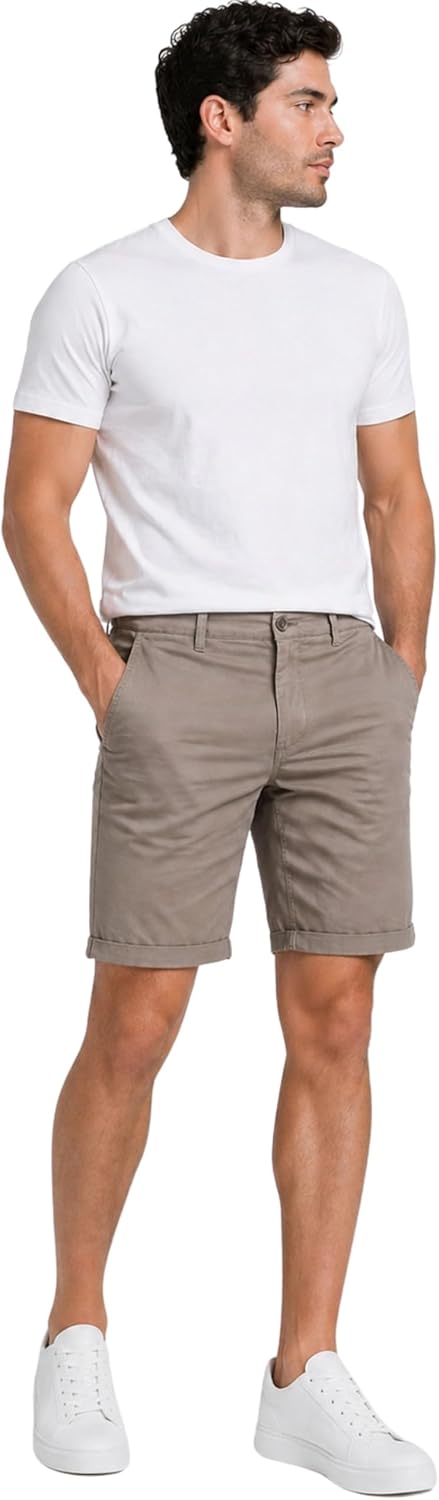 Detalle 2 de Smith & Solo Kurze Hosen Herren – Chino Shorts aus Baumwolle, vielseitige Bermuda Hose für Sommer und Training