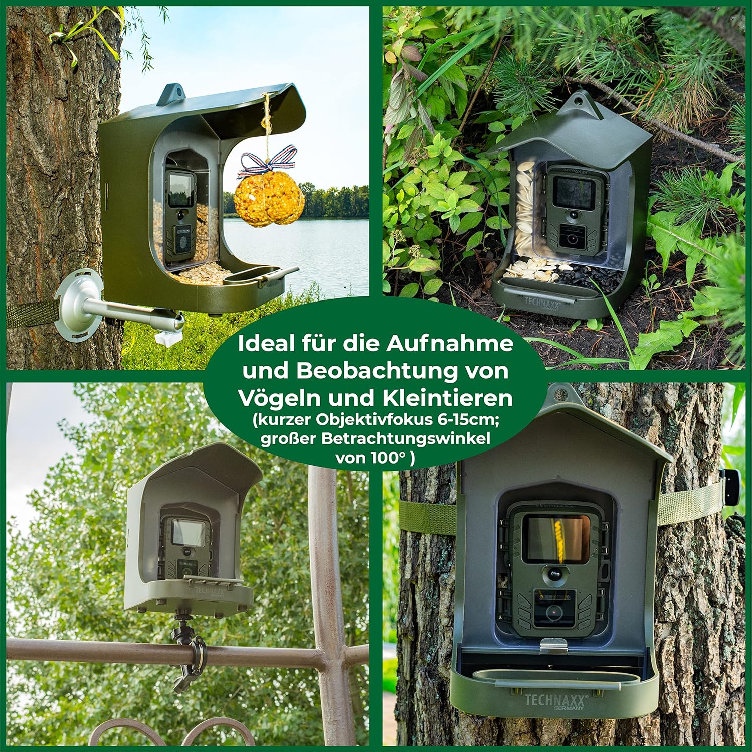 Detalle 2 de Technaxx Full HD Bird Cam TX-165 – Outdoor-Überwachung mit 100° Weitwinkel und Zeitlupenfunktion
