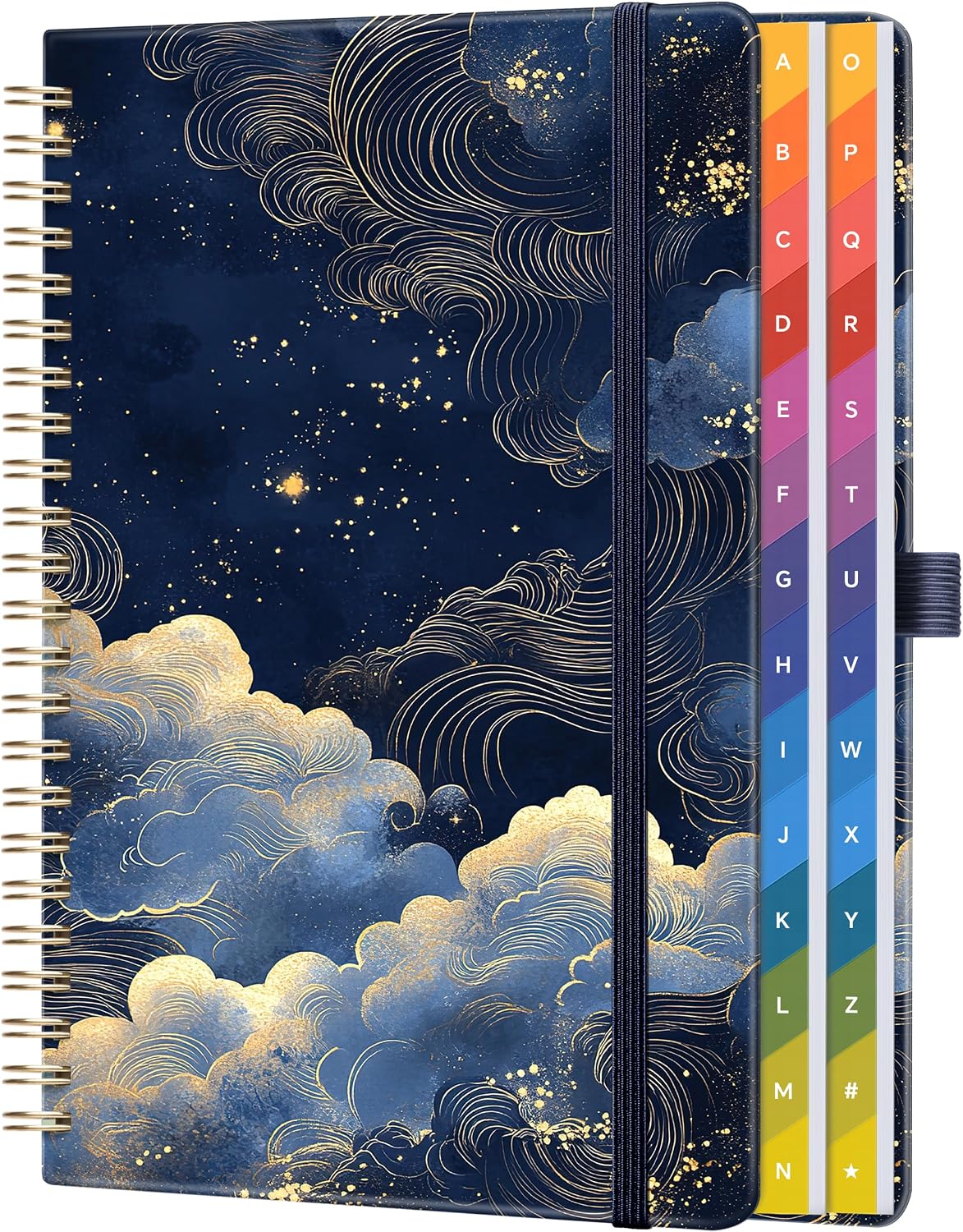 Detalle de ZXHQ Password Book, 5.8" x 8.4" with A–Z Tabs and PU Leather Cover