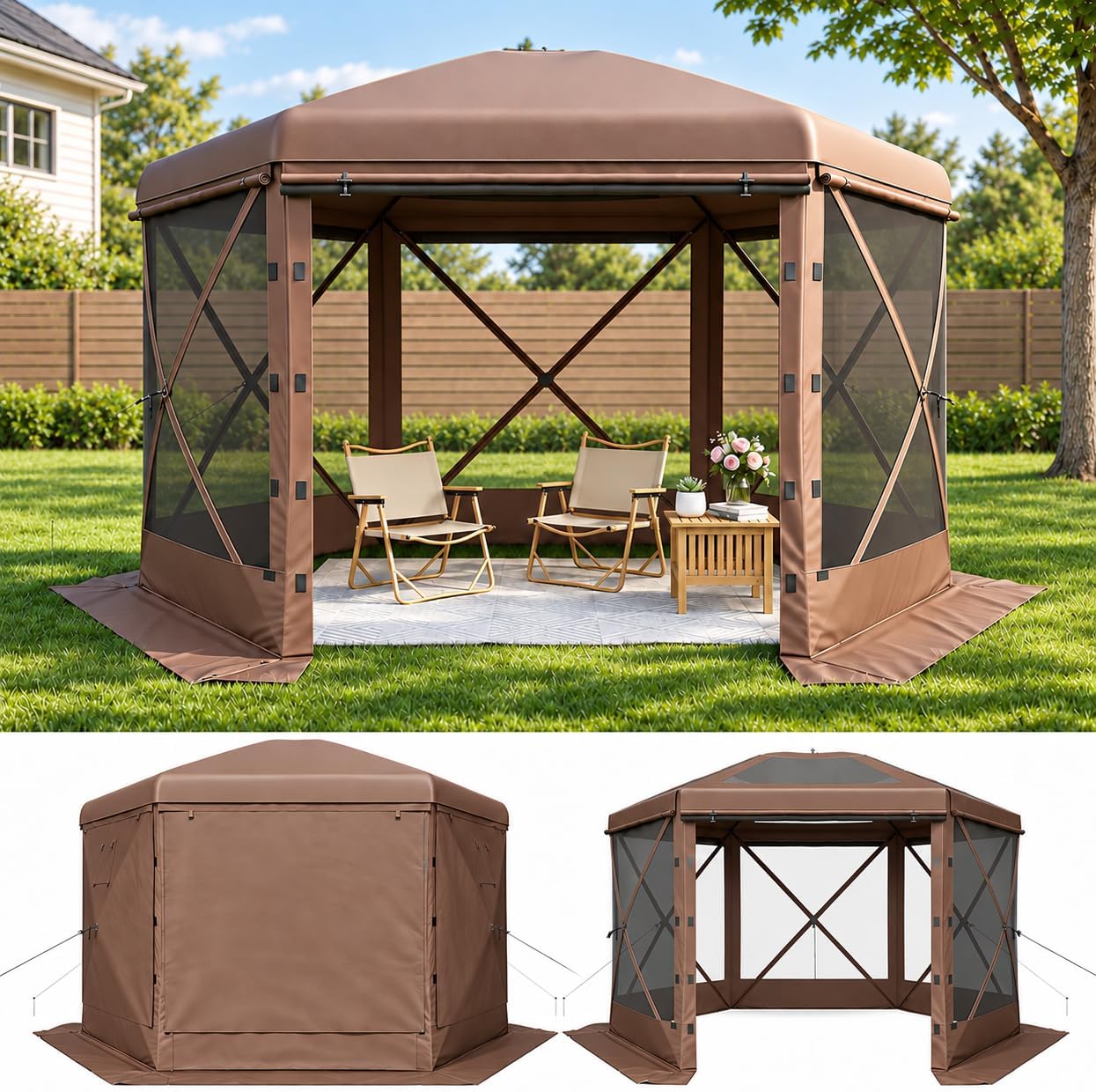 Detalle de Breezestival Pop-Up Canopy Tent, 10x10 ft