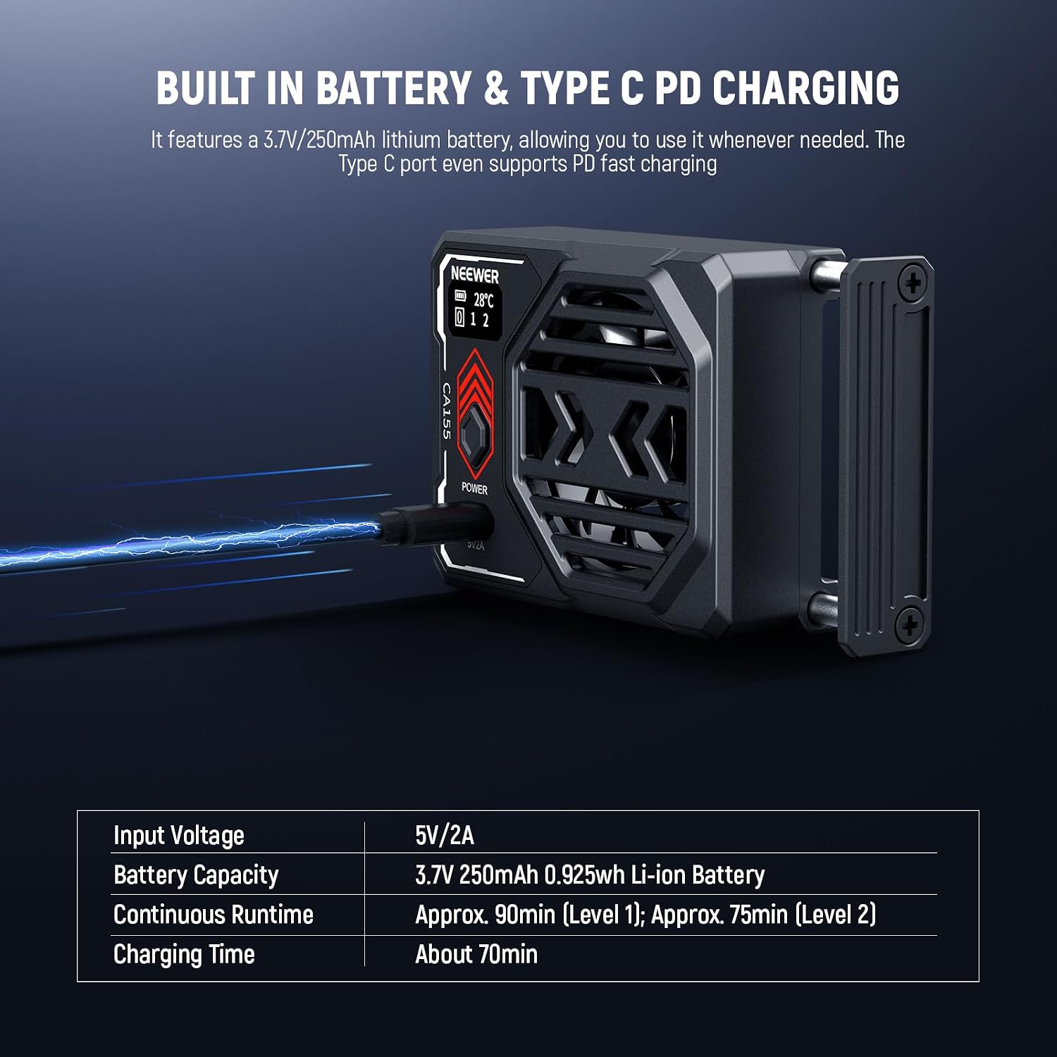 Thumbnail 4 de NEEWER BASICS Camera Cooling Fan with Battery