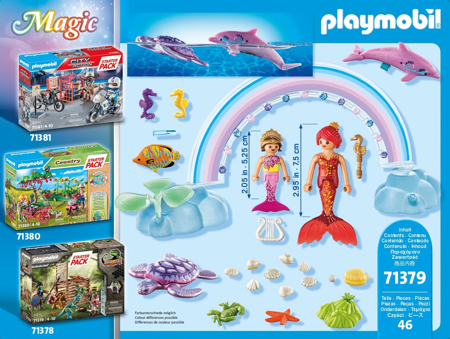 Detalle de PLAYMOBIL Magic 71379 Starter Pack Meerjungfrauen – Das ideale Einstiegsset für kleine Meerjungfrauen-Fans