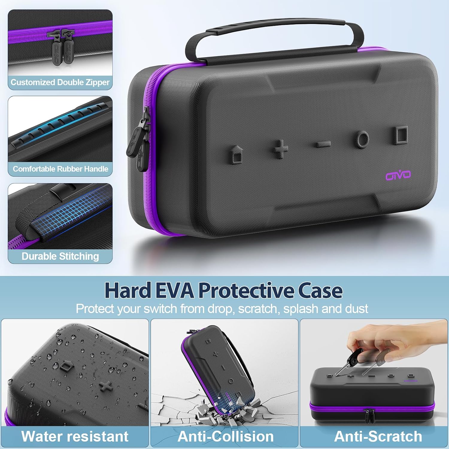 Thumbnail 4 de OIVO Carrying Case for 2025 Nintendo Switch (Switch 2) – Purple