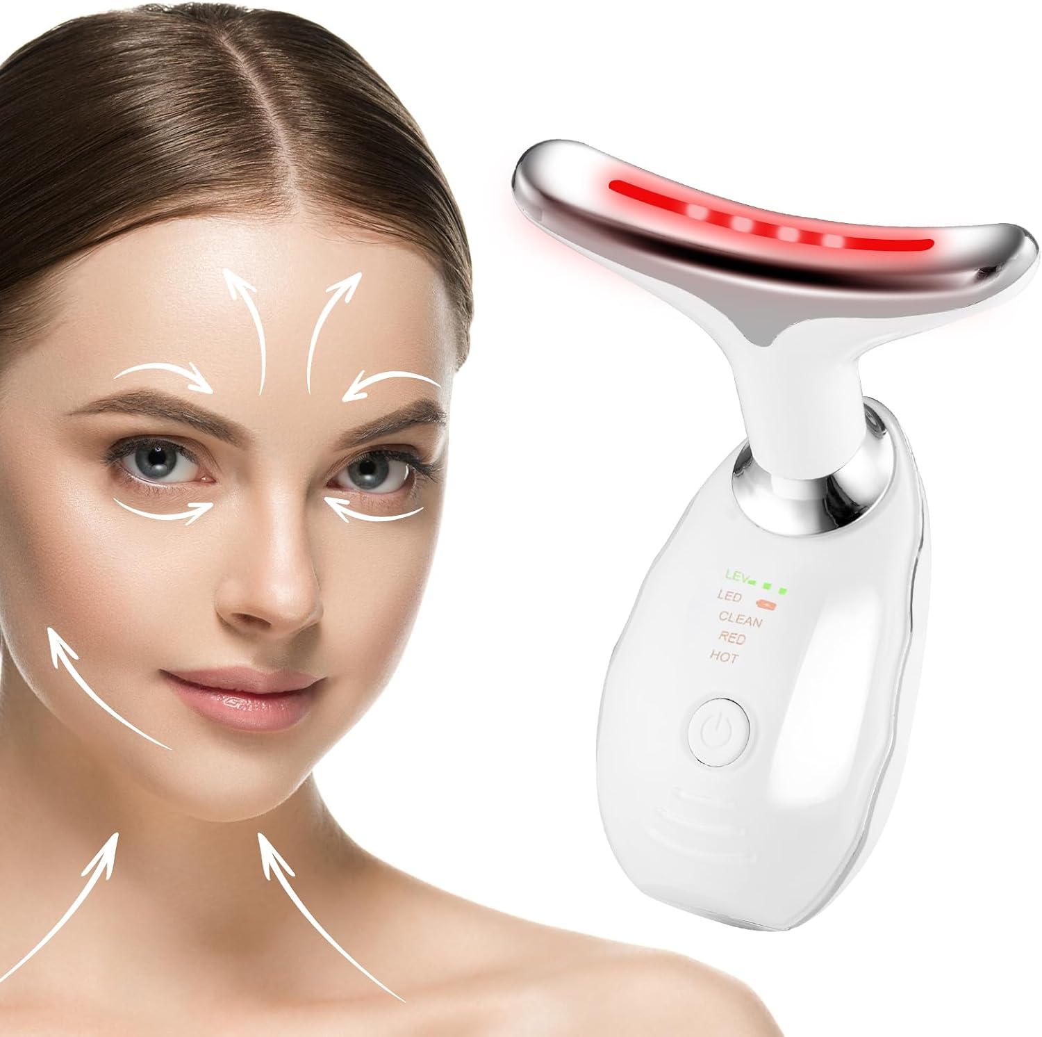 Detalle de ACWOO Face Massager: Anti‑Aging Skin Tightening Device 7 Colour 45°C