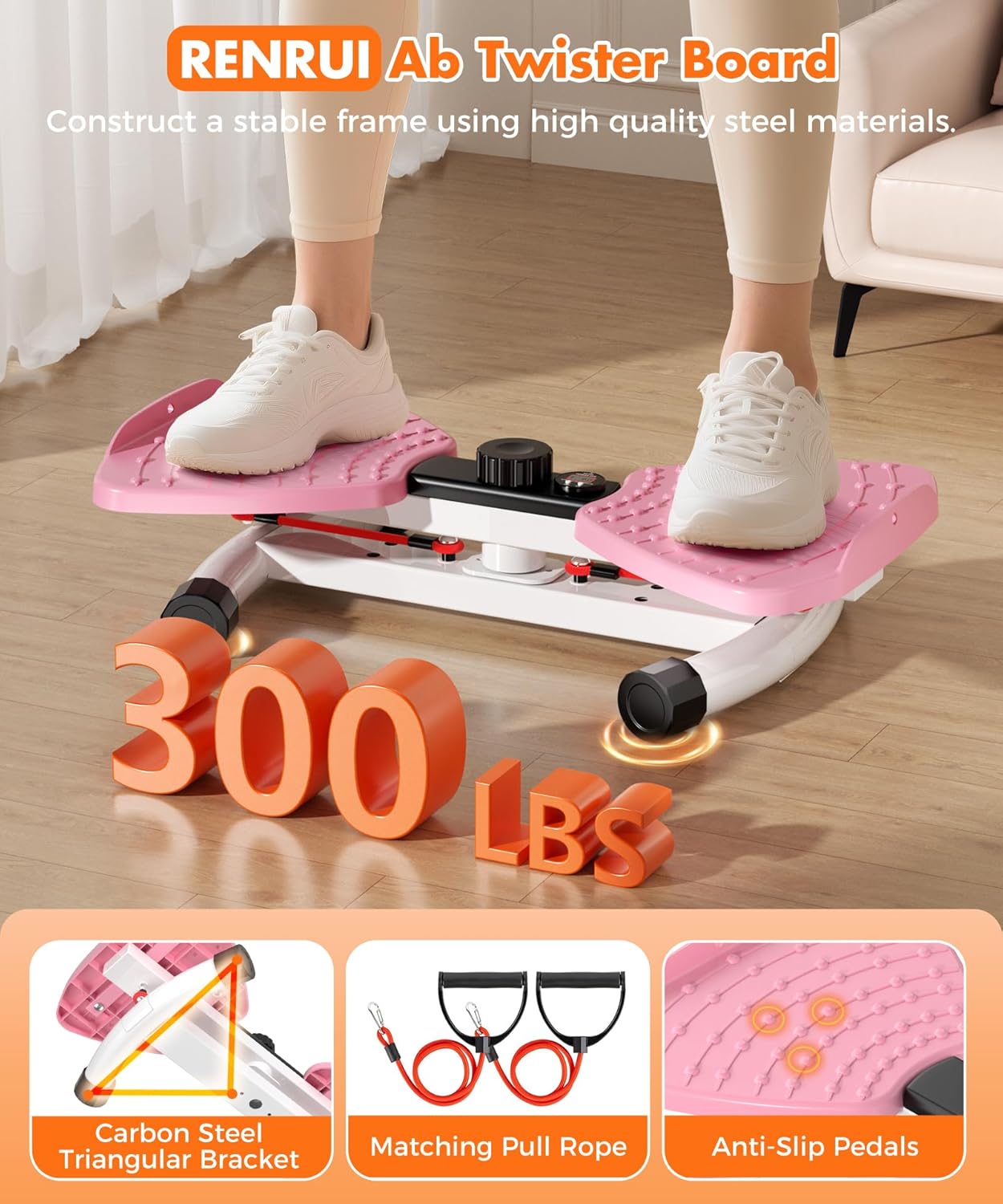 Thumbnail 1 de RENRUI Waist Twister Machine with LED Monitor 300lbs 🏋️♀