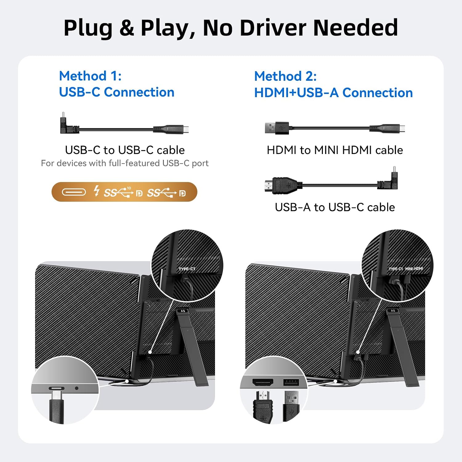 Thumbnail 6 de DZVW A5 14-Inch Laptop Screen Extender, FHD 1080p IPS Display