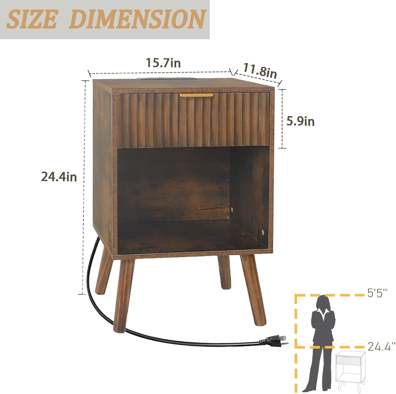 Detalle 2 de Fultyle MDF Nightstand