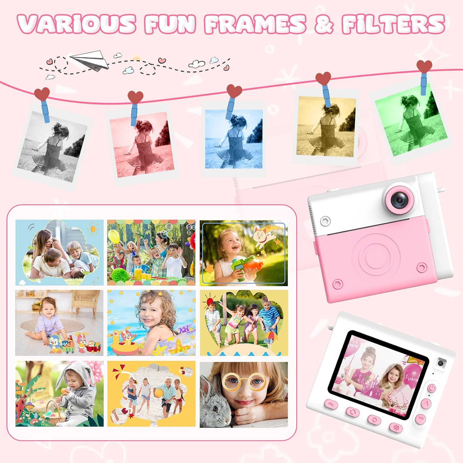 Thumbnail 5 de Immver Kids Camera: Dual-Lens Selfie Camera with Instant Printing for Ages 3–12