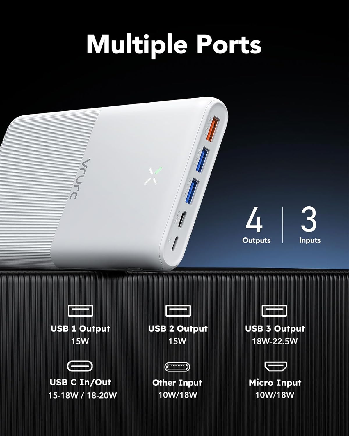 Thumbnail 1 de VRURC Power Bank 30000mAh 22,5W powerbank