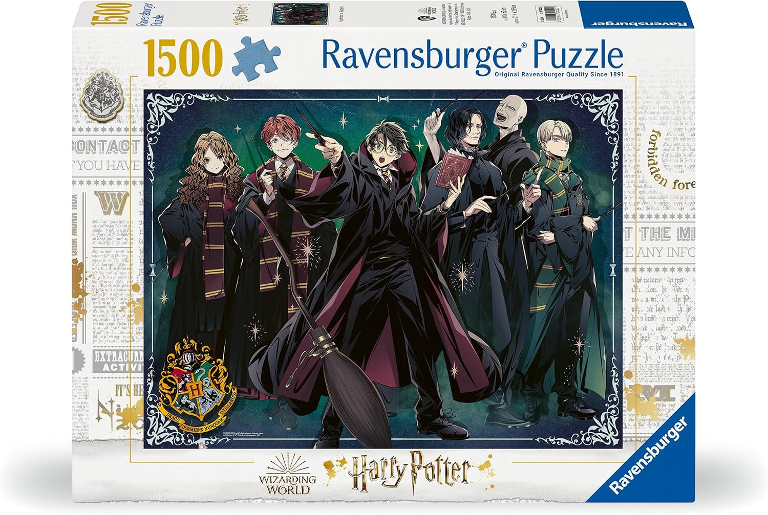 Detalle 2 de Ravensburger Puzzle 12001222 „Gryffindor vs. Slytherin“ (1500 Teile) – Harry-Potter-Puzzle ab 14 Jahren