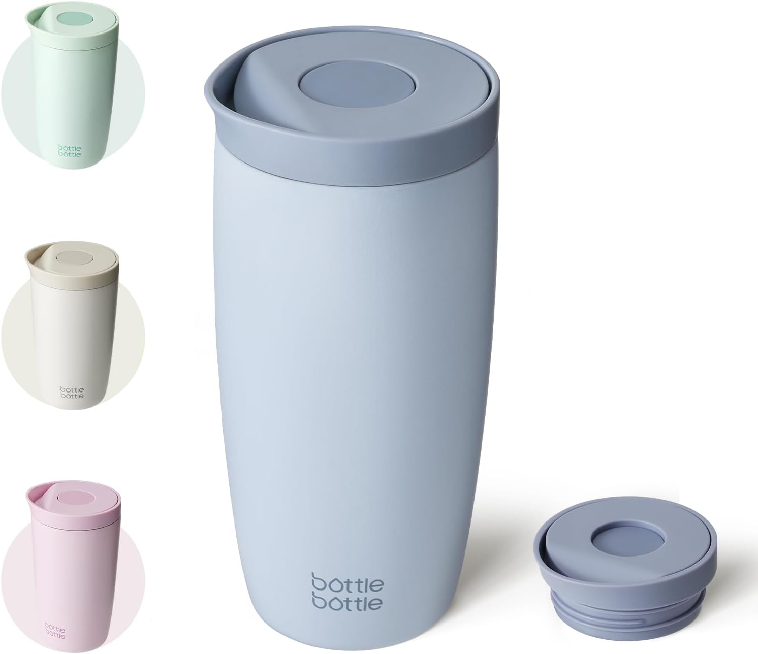 BOTTLE BOTTLE Travel Mug (Blue, 500 ml) — Durable stainless steel on the go