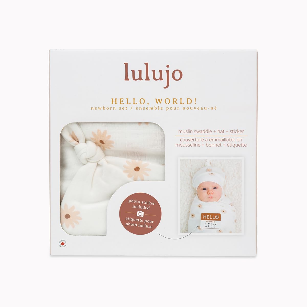 Detalle 2 de Lulujo Baby Swaddle Set, 47 in x 47 in