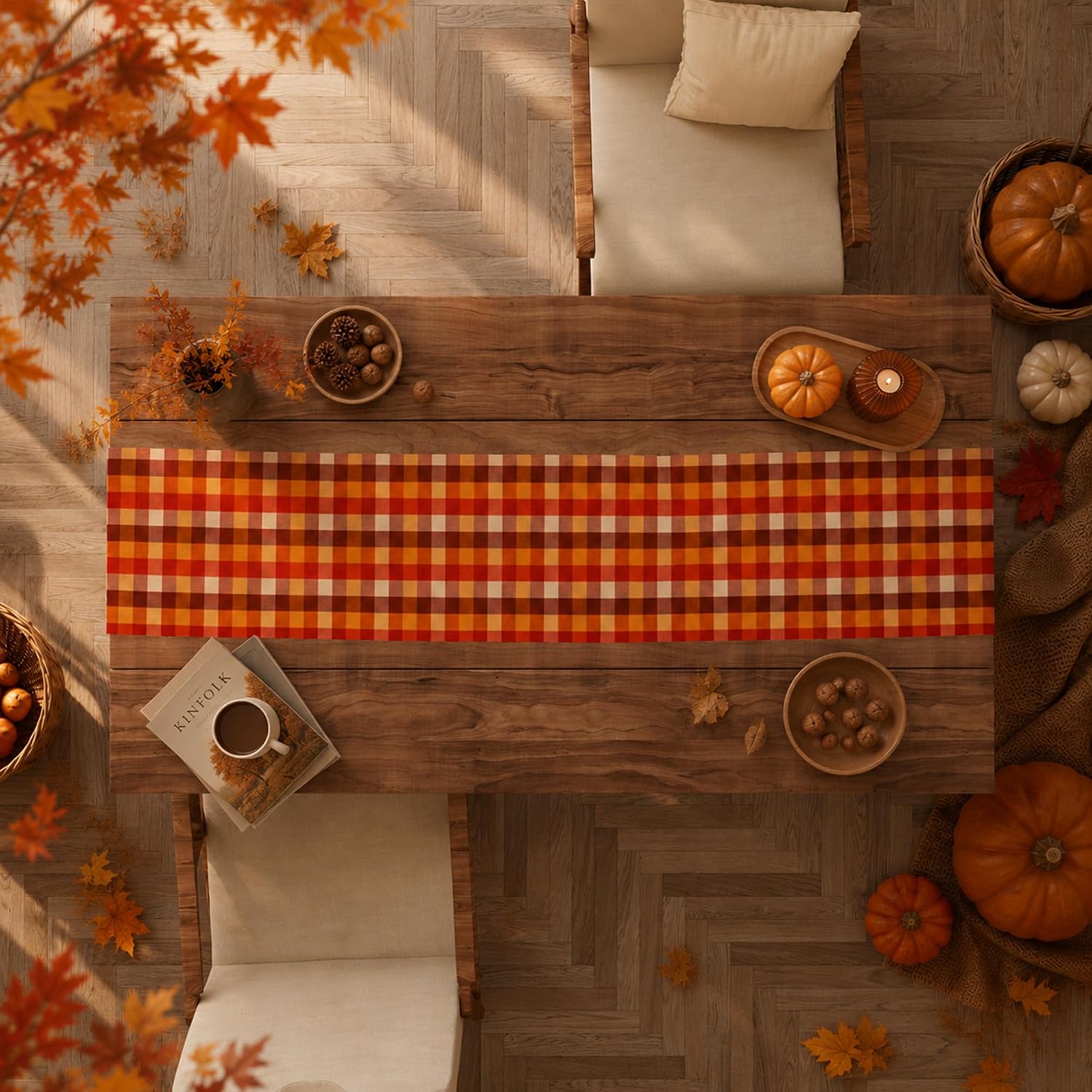 Thumbnail 5 de Plaid Table Runner, Polyester